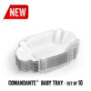 COMANDANTE Baby Tray - White / set of 10